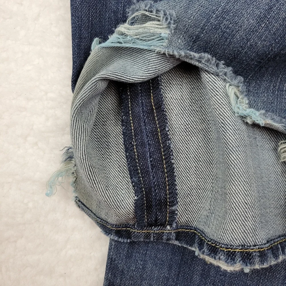 Thrashed Lucky Brand 363 Vintage Straight Candiani‎ 42 x 32 Cotton Blend READ***